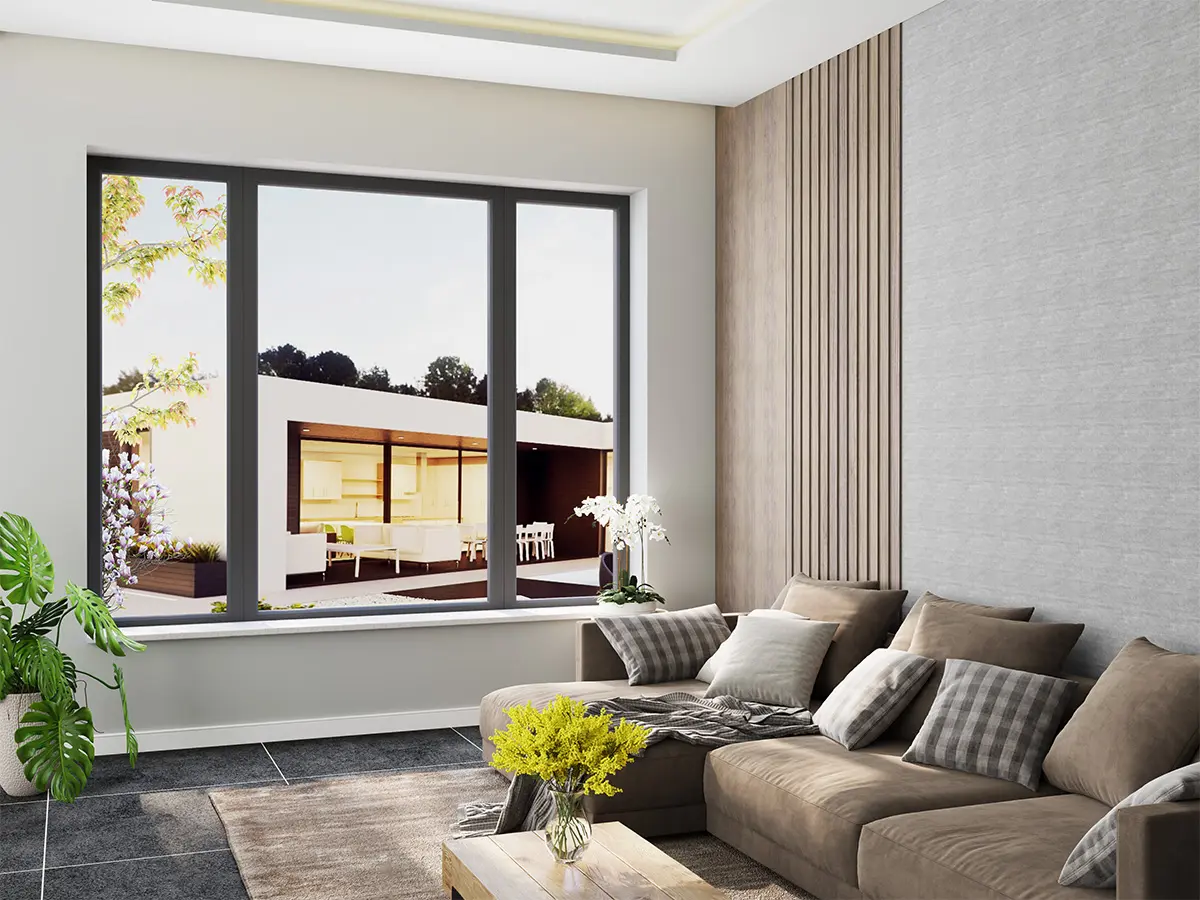 Cửa sổ rộng có vách